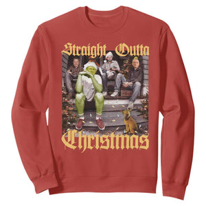 Humorous Trump Christmas Sweatshirt Straight Outta Xmas Movie TS10 Red Print Your Wear