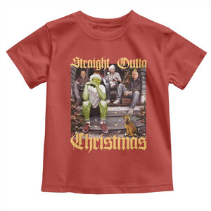 Humorous Trump Christmas Toddler T Shirt Straight Outta Xmas Movie TS10 Red Print Your Wear