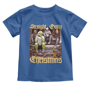 Humorous Trump Christmas Toddler T Shirt Straight Outta Xmas Movie TS10 Royal Blue Print Your Wear