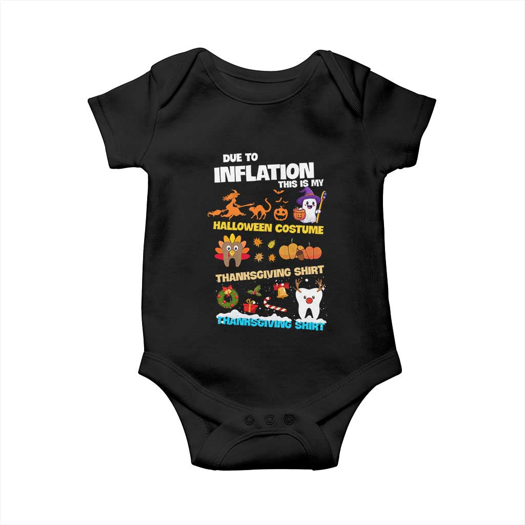 Teeth Christmas Baby Onesie My Spooky Halloween Thanksgiving Ugly Christmas Dentist Gift TS10 Black Print Your Wear