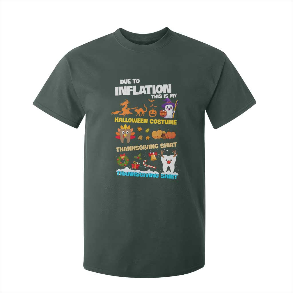 Teeth Christmas T Shirt For Kid My Spooky Halloween Thanksgiving Ugly Christmas Dentist Gift TS10 Dark Forest Green Print Your Wear