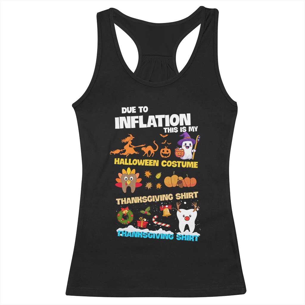 Teeth Christmas Racerback Tank Top My Spooky Halloween Thanksgiving Ugly Christmas Dentist Gift TS10 Black Print Your Wear