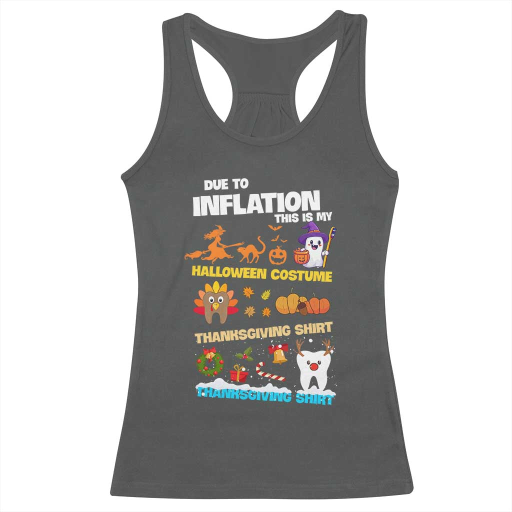 Teeth Christmas Racerback Tank Top My Spooky Halloween Thanksgiving Ugly Christmas Dentist Gift TS10 Dark Heather Print Your Wear