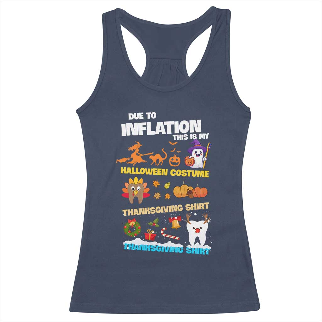 Teeth Christmas Racerback Tank Top My Spooky Halloween Thanksgiving Ugly Christmas Dentist Gift TS10 Navy Print Your Wear