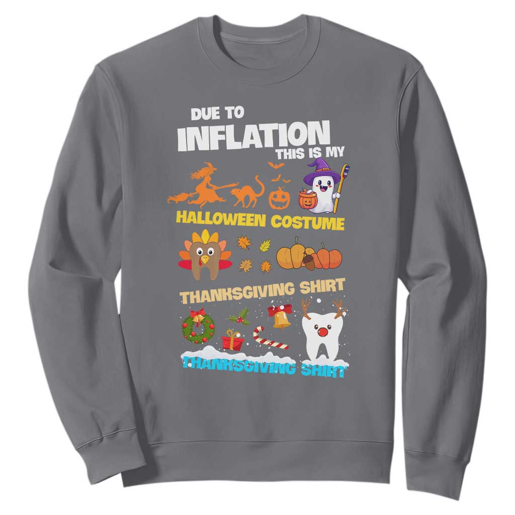 Teeth Christmas Sweatshirt My Spooky Halloween Thanksgiving Ugly Christmas Dentist Gift TS10 Charcoal Print Your Wear