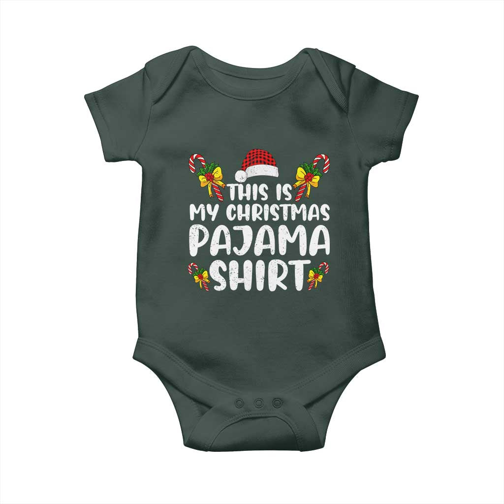 Funny Christmas Baby Onesie This Is My Christmas Pajama Shirt TS10 Print Your Wear