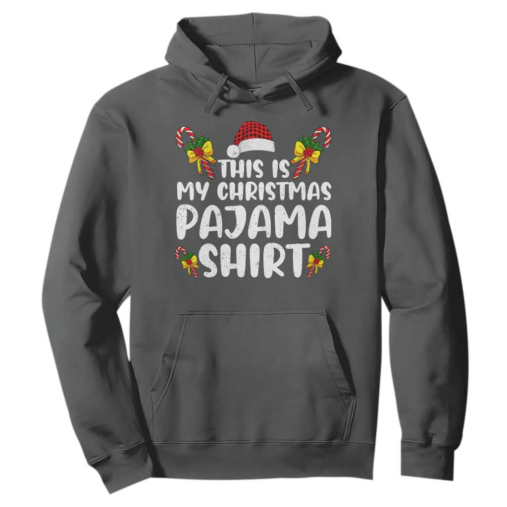 Funny Christmas Hoodie This Is My Christmas Pajama Shirt TS10 Dark Heather Print Your Wear