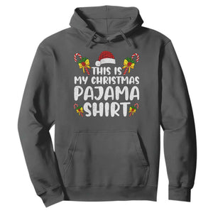 Funny Christmas Hoodie This Is My Christmas Pajama Shirt TS10 Dark Heather Print Your Wear
