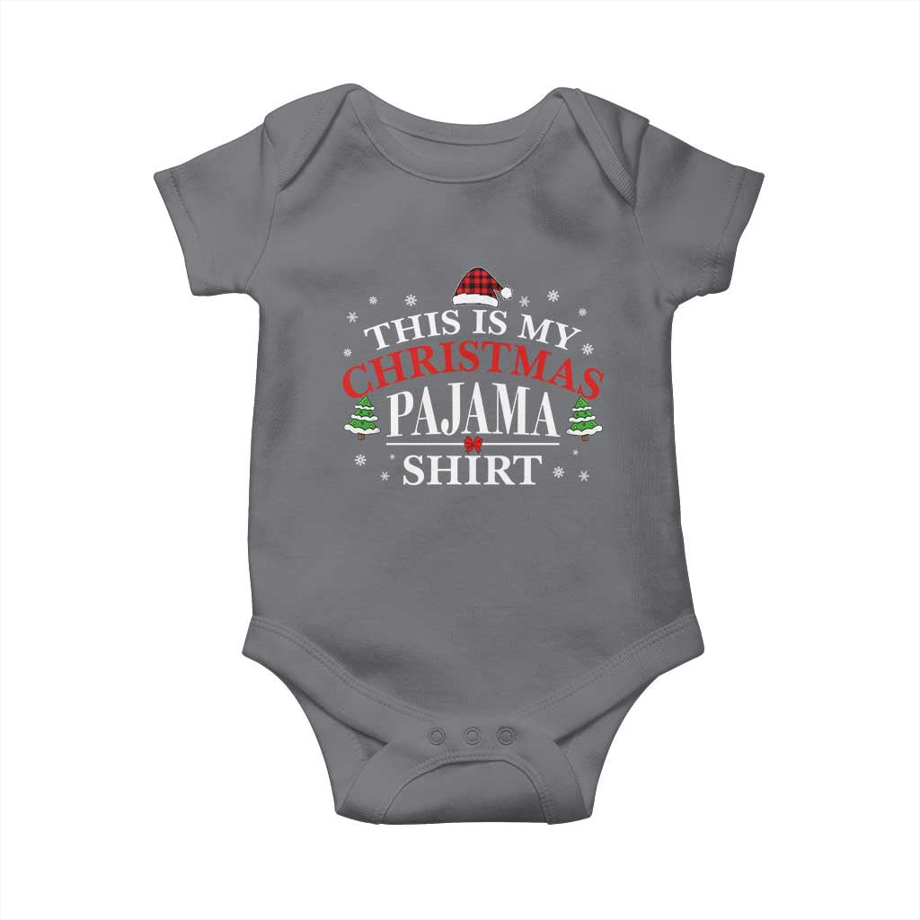 Funny Christmas Pajama Baby Onesie PJ PJS for Family TS10 Charcoal Print Your Wear