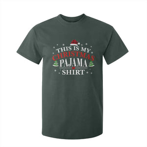 Funny Christmas Pajama T Shirt For Kid PJ PJS for Family TS10 Dark Forest Green Print Your Wear