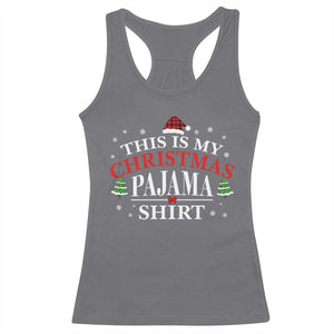 Funny Christmas Pajama Racerback Tank Top PJ PJS for Family TS10 Charcoal Print Your Wear