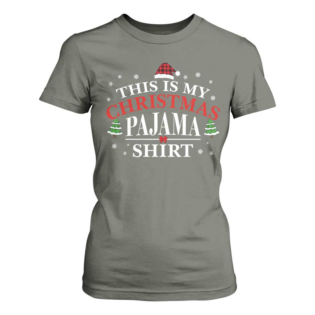 Funny Christmas Pajama T Shirt For Women PJ PJS for Family TS10 Military Green Print Your Wear