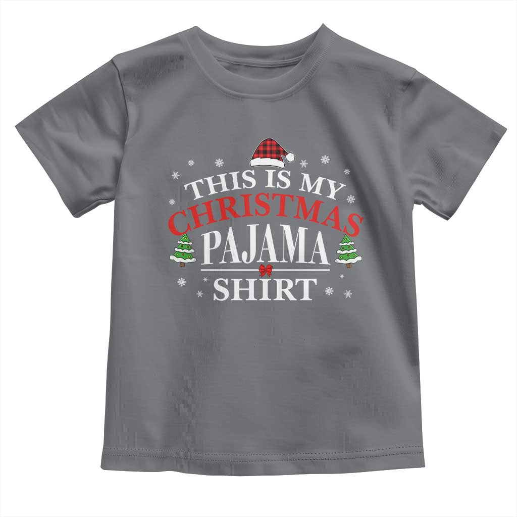 Funny Christmas Pajama Toddler T Shirt PJ PJS for Family TS10 Charcoal Print Your Wear