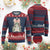Christian Christmas Knit Sweatshirt Oh Come Let Us Adore Him Nativity Christmas Tree Bow - Print Your Wear