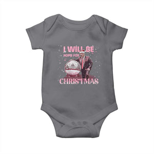 Funny Christmas Trump Baby Onesie I'll Be Home for Xmas Gifts TS10 Charcoal Print Your Wear