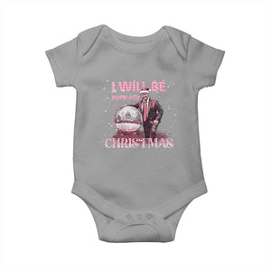 Funny Christmas Trump Baby Onesie I'll Be Home for Xmas Gifts TS10 Sport Gray Print Your Wear