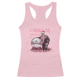 Funny Christmas Trump Racerback Tank Top I'll Be Home for Xmas Gifts TS10 Light Pink Print Your Wear