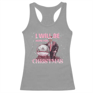Funny Christmas Trump Racerback Tank Top I'll Be Home for Xmas Gifts TS10 Sport Gray Print Your Wear