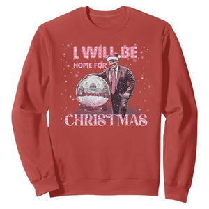 Funny Christmas Trump Sweatshirt I'll Be Home for Xmas Gifts TS10 Red Print Your Wear