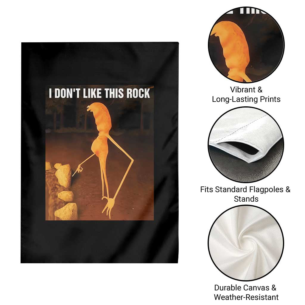 Marcus The Worm Christmas Garden Flag I Don't Like This Rock Funny Meme TS10 Print Your Wear