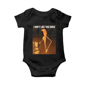 Marcus The Worm Christmas Baby Onesie I Don't Like This Rock Funny Meme TS10 Black Print Your Wear