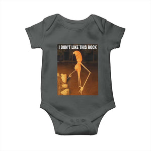 Marcus The Worm Christmas Baby Onesie I Don't Like This Rock Funny Meme TS10 Dark Heather Print Your Wear