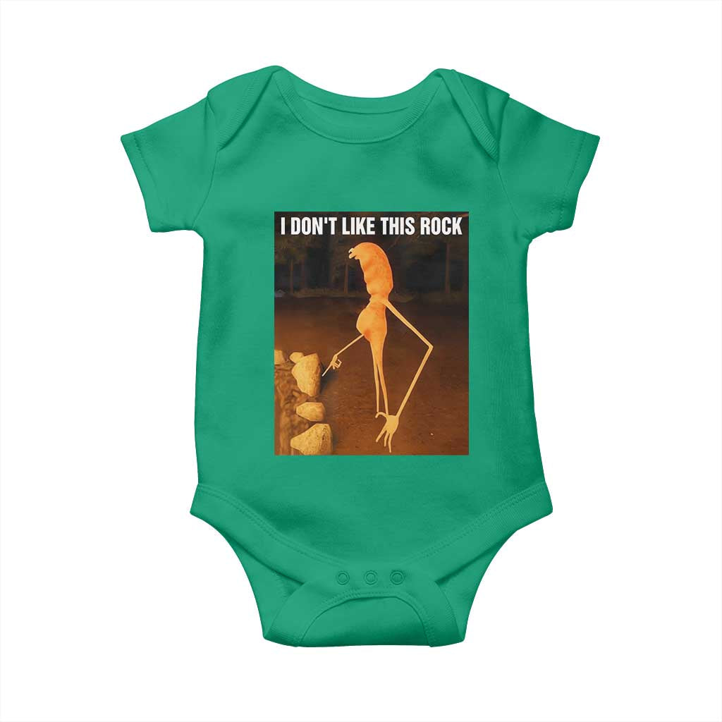Marcus The Worm Christmas Baby Onesie I Don't Like This Rock Funny Meme TS10 Irish Green Print Your Wear