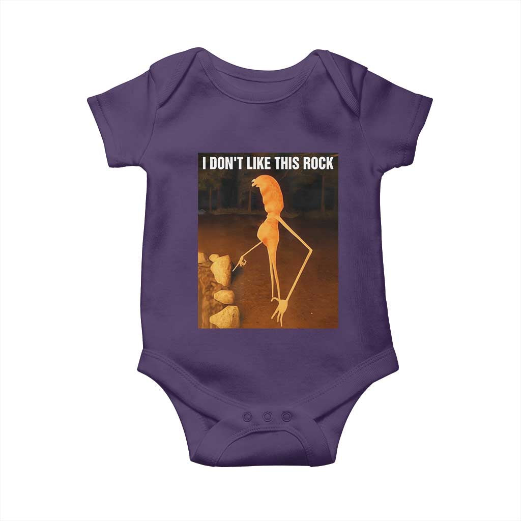 Marcus The Worm Christmas Baby Onesie I Don't Like This Rock Funny Meme TS10 Purple Print Your Wear