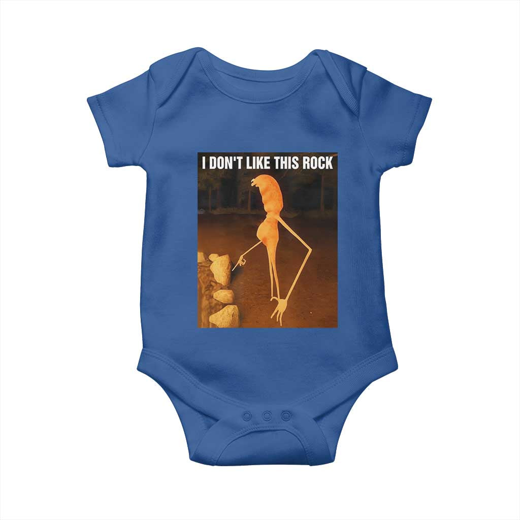 Marcus The Worm Christmas Baby Onesie I Don't Like This Rock Funny Meme TS10 Royal Blue Print Your Wear