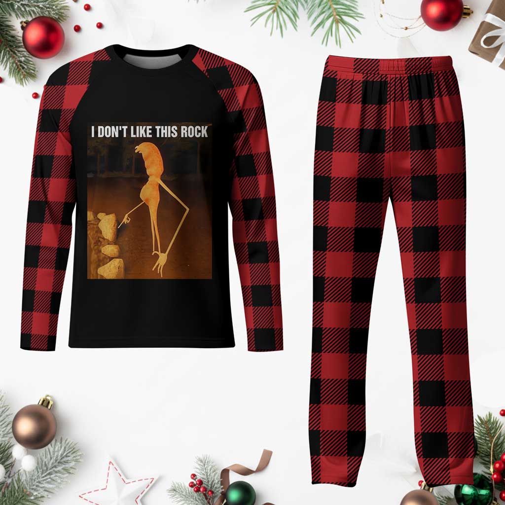 Marcus The Worm Christmas Plaid Pajama Set I Don't Like This Rock Funny Meme TS10 Buffalo Plaid Print Your Wear