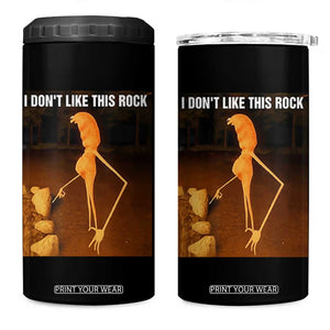 Marcus The Worm Christmas 4 in 1 Can Cooler Tumbler I Don't Like This Rock Funny Meme TS10 One Size: 16 oz Black Print Your Wear