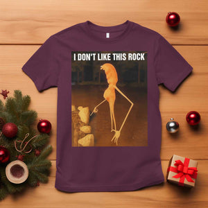 Marcus The Worm Christmas T Shirt I Don't Like This Rock Funny Meme TS10 Maroon Print Your Wear
