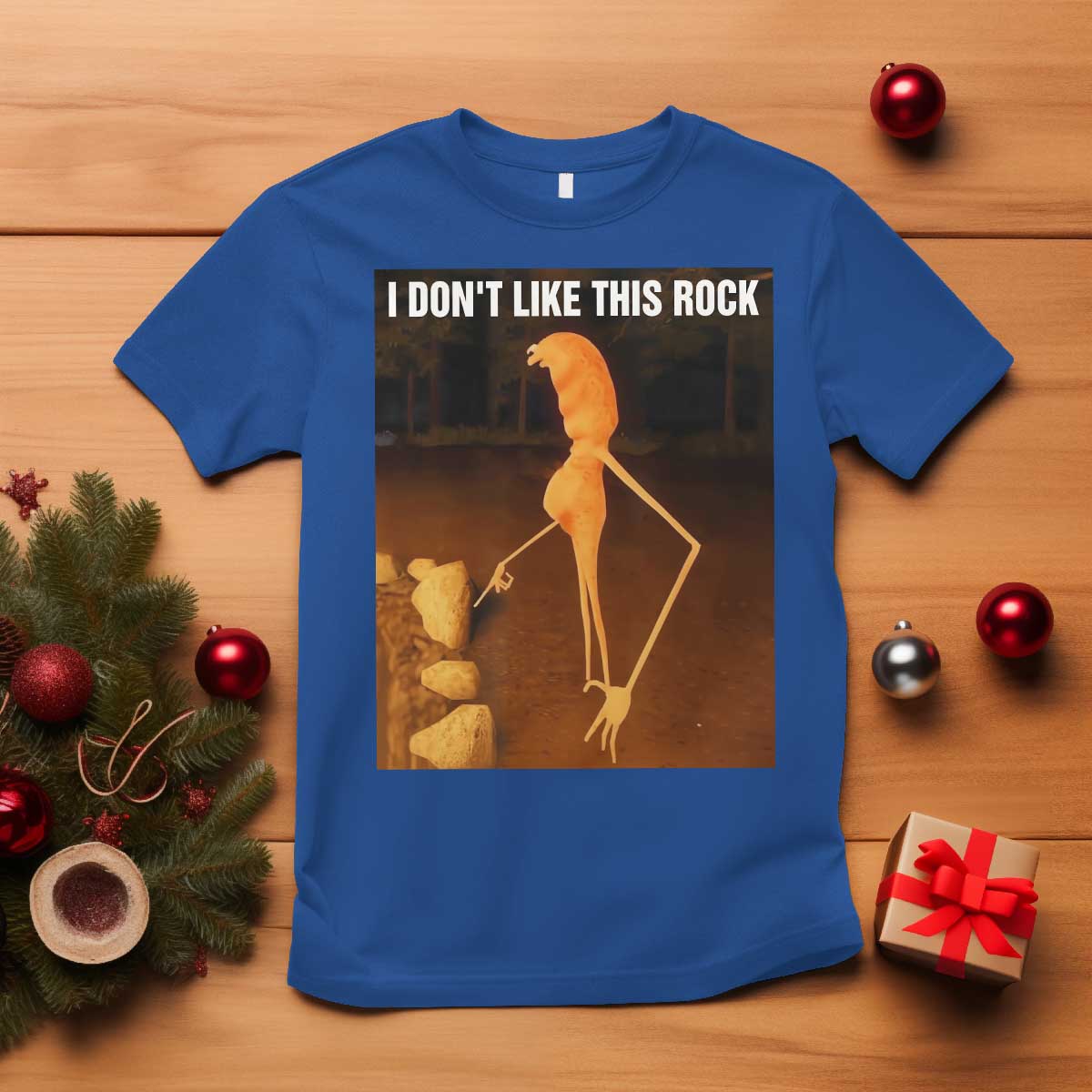 Marcus The Worm Christmas T Shirt I Don't Like This Rock Funny Meme TS10 Royal Blue Print Your Wear