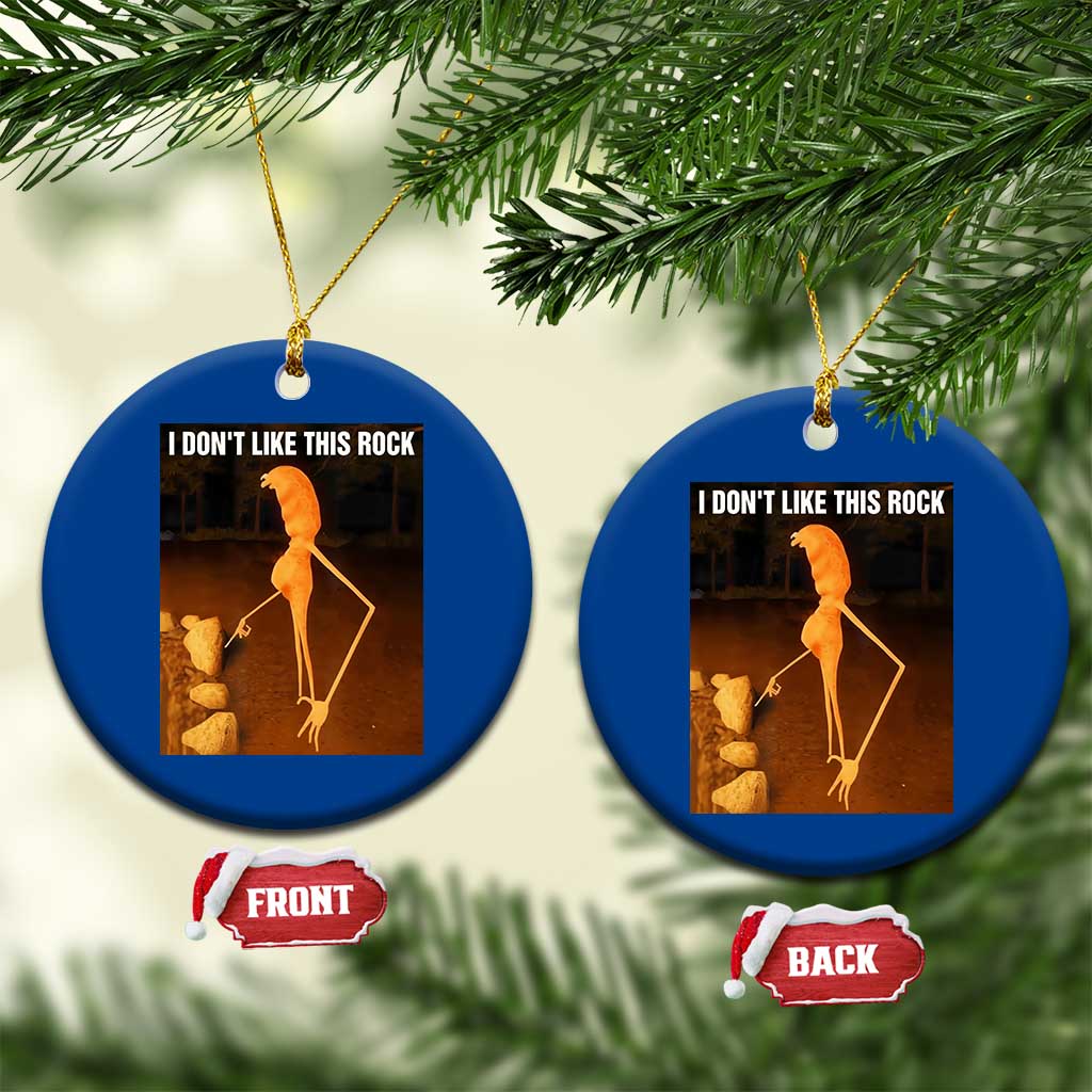 Marcus The Worm Christmas Ceramic Ornament I Don't Like This Rock Funny Meme TS10 1pc Blue Print Your Wear