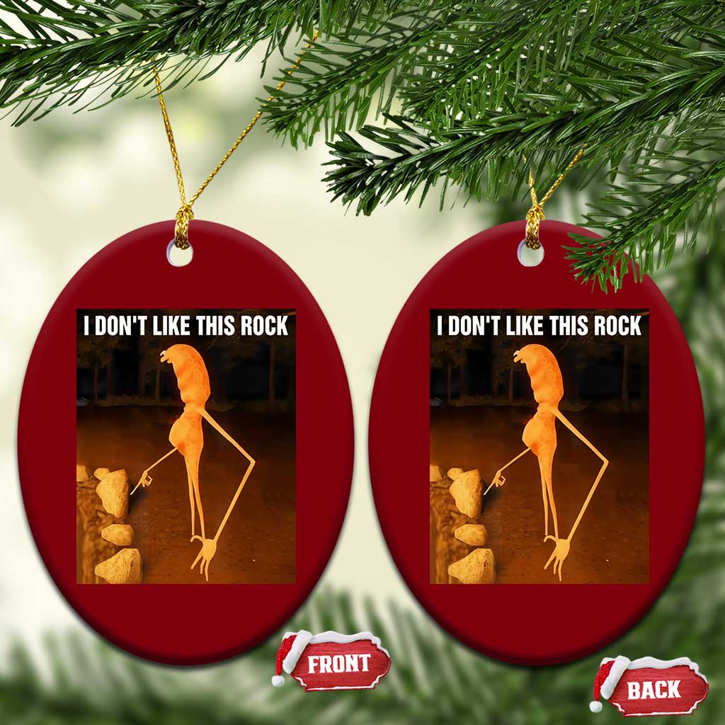 Marcus The Worm Christmas Ceramic Ornament I Don't Like This Rock Funny Meme TS10 Print Your Wear