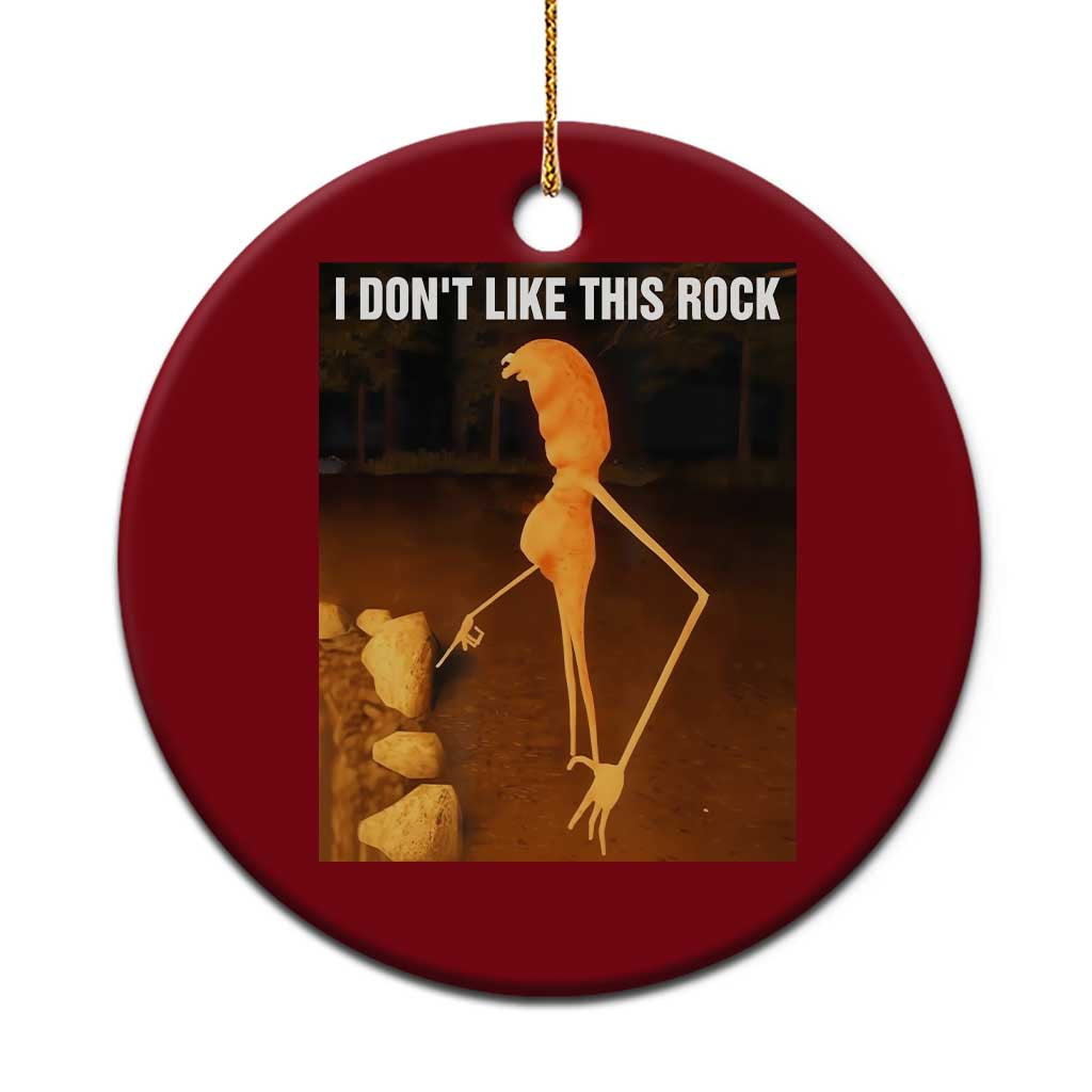 Marcus The Worm Christmas Ceramic Ornament I Don't Like This Rock Funny Meme TS10 1pc Red Print Your Wear