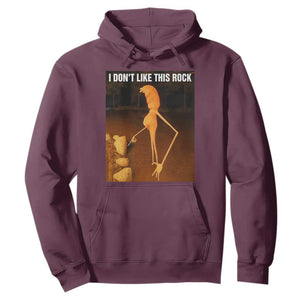Marcus The Worm Christmas Hoodie I Don't Like This Rock Funny Meme TS10 Maroon Print Your Wear