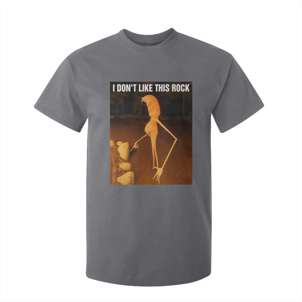 Marcus The Worm Christmas T Shirt For Kid I Don't Like This Rock Funny Meme TS10 Charcoal Print Your Wear