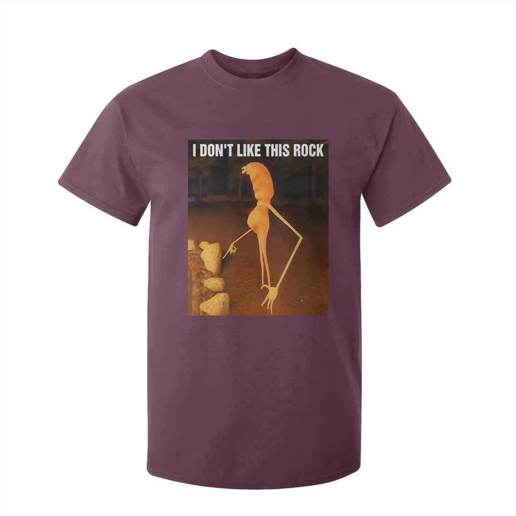 Marcus The Worm Christmas T Shirt For Kid I Don't Like This Rock Funny Meme TS10 Maroon Print Your Wear
