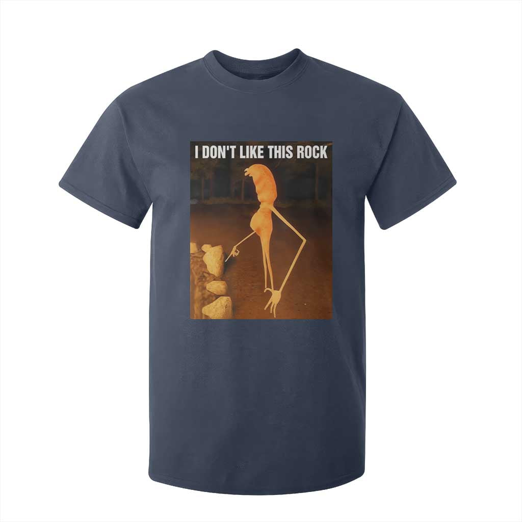 Marcus The Worm Christmas T Shirt For Kid I Don't Like This Rock Funny Meme TS10 Navy Print Your Wear