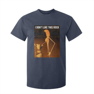 Marcus The Worm Christmas T Shirt For Kid I Don't Like This Rock Funny Meme TS10 Navy Print Your Wear
