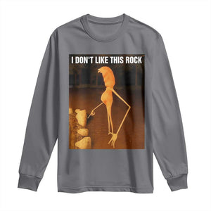 Marcus The Worm Christmas Long Sleeve Shirt I Don't Like This Rock Funny Meme TS10 Charcoal Print Your Wear