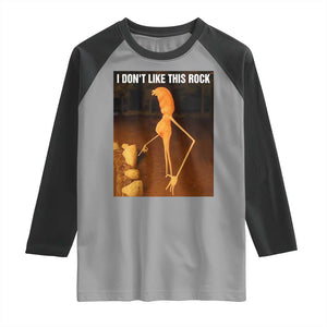 Marcus The Worm Christmas Raglan Shirt I Don't Like This Rock Funny Meme TS10 Sport Gray Black Print Your Wear