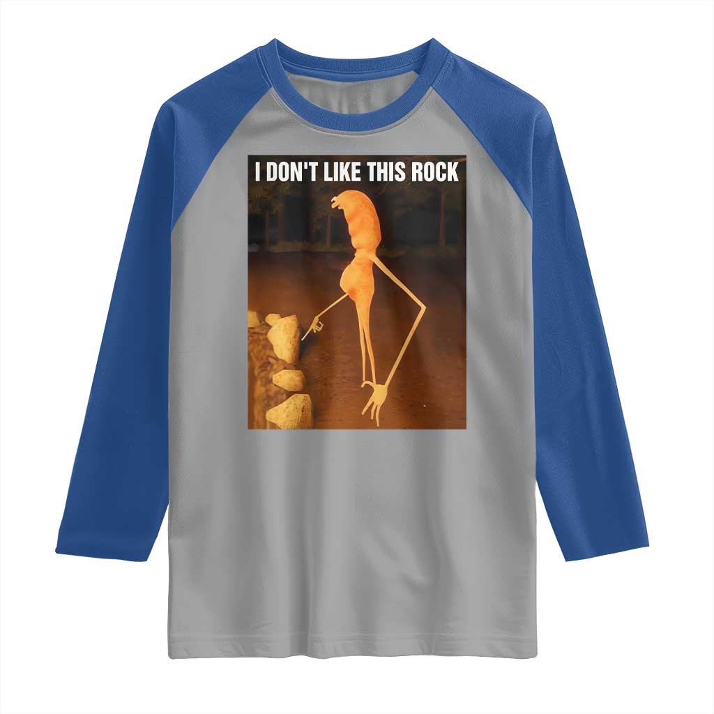 Marcus The Worm Christmas Raglan Shirt I Don't Like This Rock Funny Meme TS10 Sport Gray Royal Print Your Wear