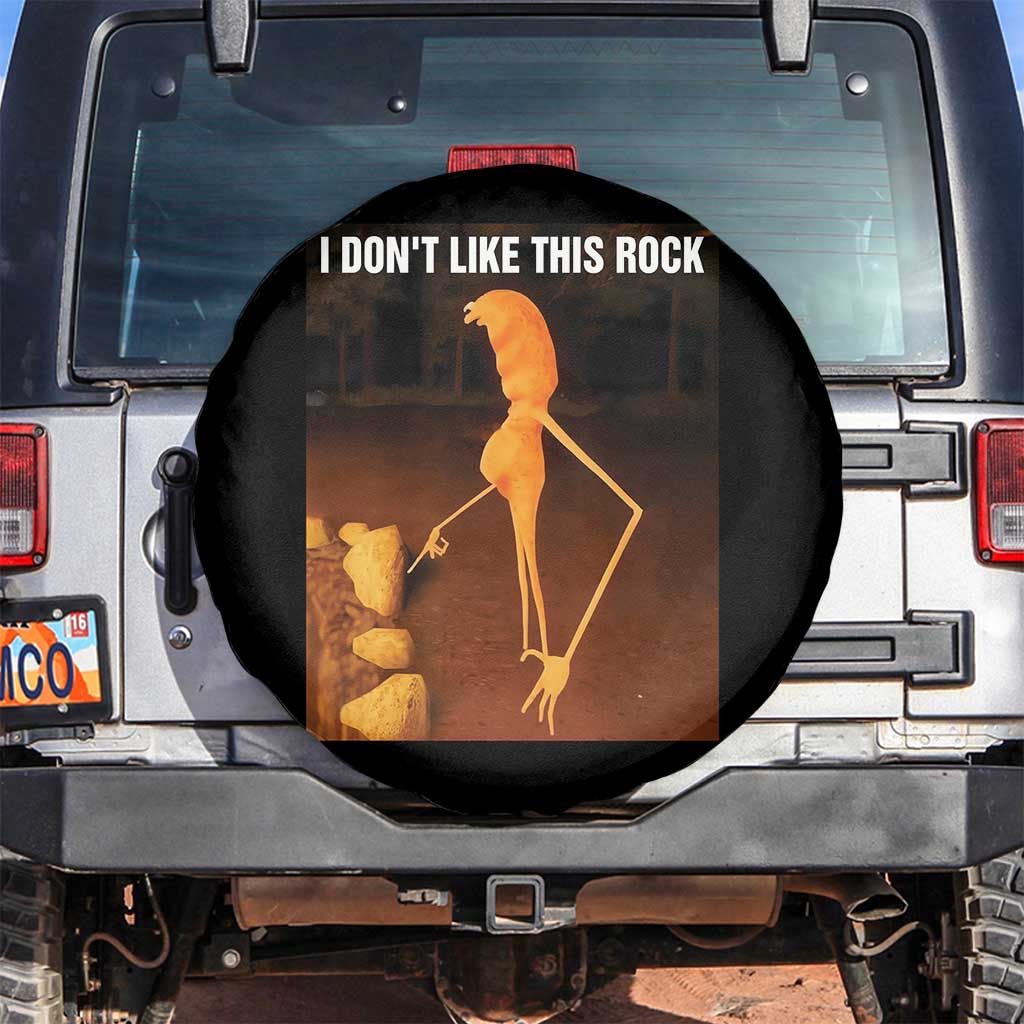 Marcus The Worm Christmas Spare Tire Cover I Don't Like This Rock Funny Meme TS10 No hole Black Print Your Wear