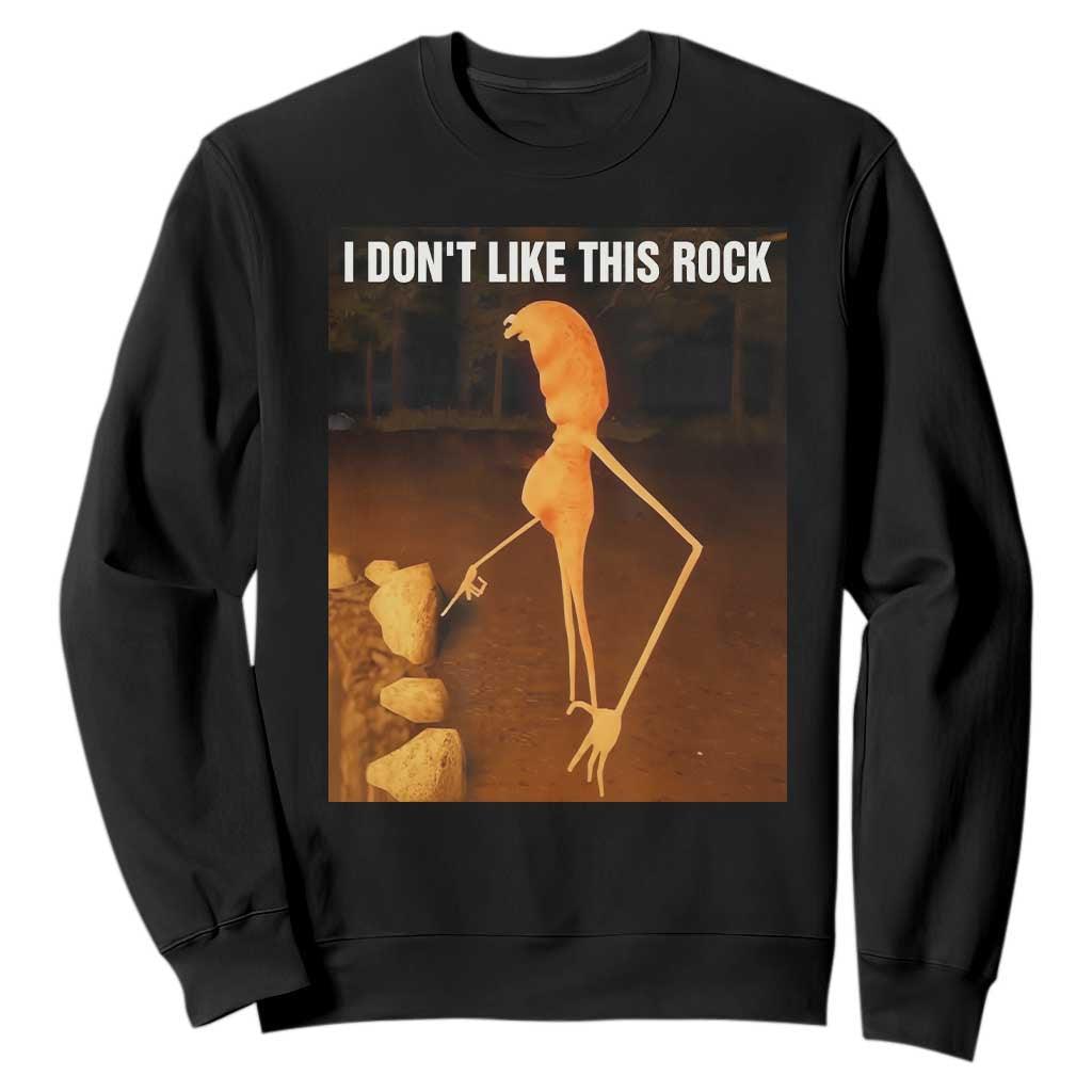 Marcus The Worm Christmas Sweatshirt I Don't Like This Rock Funny Meme TS10 Black Print Your Wear