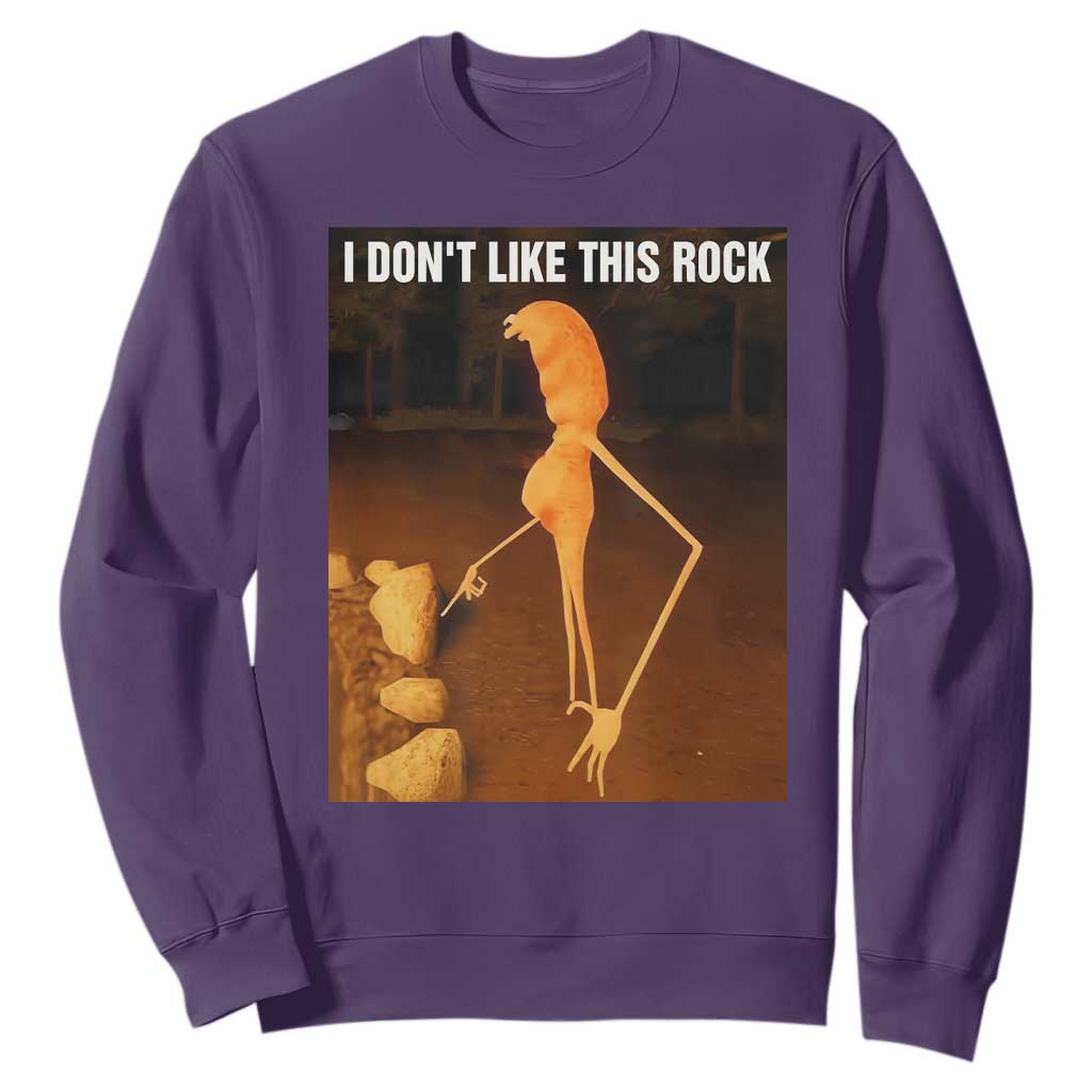 Marcus The Worm Christmas Sweatshirt I Don't Like This Rock Funny Meme TS10 Purple Print Your Wear