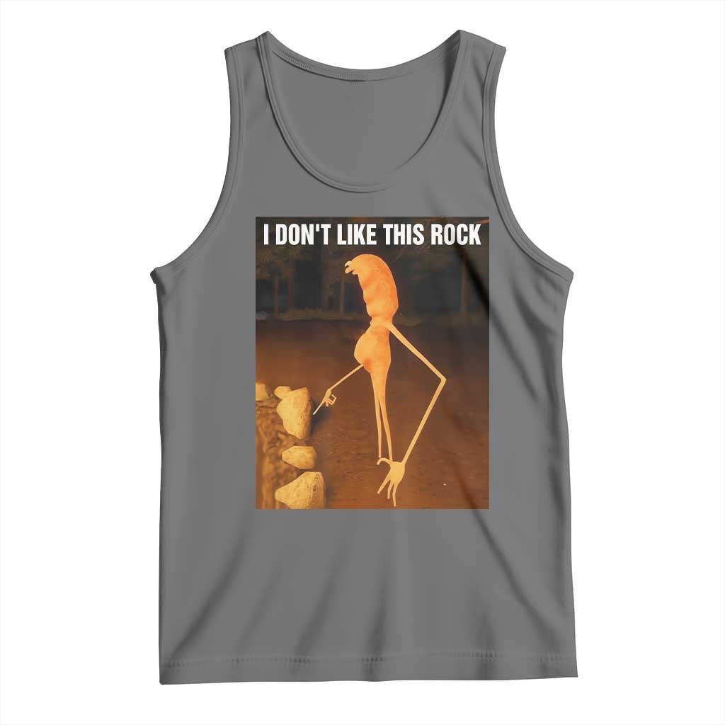 Marcus The Worm Christmas Tank Top I Don't Like This Rock Funny Meme TS10 Black Heather Print Your Wear