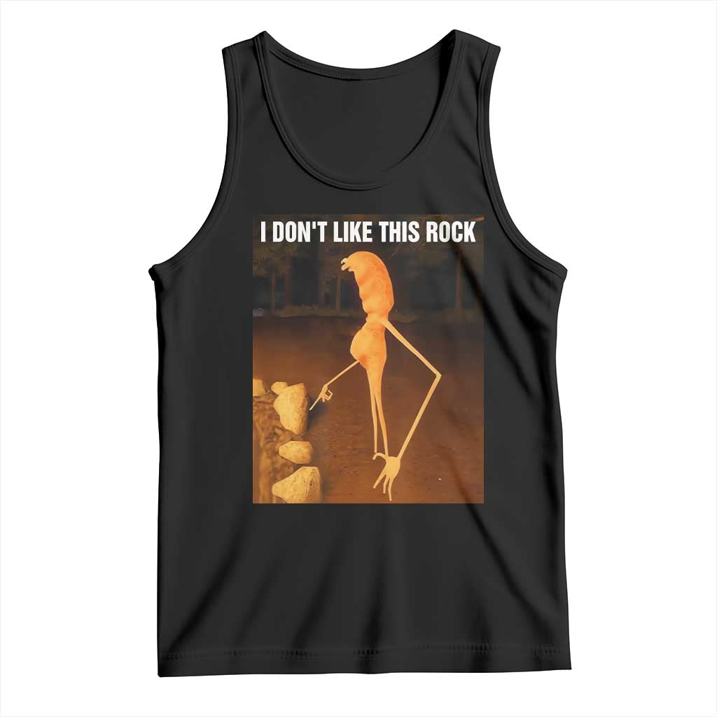 Marcus The Worm Christmas Tank Top I Don't Like This Rock Funny Meme TS10 Black Print Your Wear