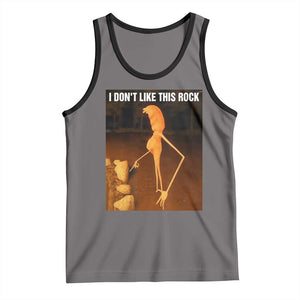 Marcus The Worm Christmas Tank Top I Don't Like This Rock Funny Meme TS10 Deep Heather Black Print Your Wear